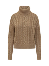 LAUREN RALPH LAUREN - Lauren Ralph Lauren Camel Cable-Knit Turtleneck - Gold - LIDIASHOPPING® - Official Website