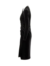 LAUREN RALPH LAUREN - Abito Nero in Velluto Drappeggiato Lauren Ralph Lauren - Nero - LIDIASHOPPING® - Official Website