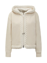 MONCLER - Moncler White Hoodie with Braided Trim Details - White - LIDIASHOPPING® - Official Website