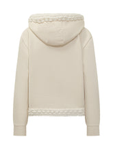 MONCLER - Moncler White Hoodie with Braided Trim Details - White - LIDIASHOPPING® - Official Website