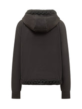 MONCLER - Moncler Black Hoodie with Braided Trim Details - Black - LIDIASHOPPING® - Official Website
