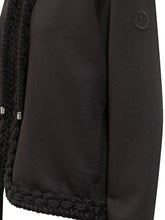 MONCLER - Moncler Black Hoodie with Braided Trim Details - Black - LIDIASHOPPING® - Official Website