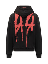 44 LABEL GROUP - 44 Label Group Black Hoodie with Embroidered Logo - Black | Lidia Shopping | Official Website