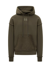 44 LABEL GROUP - 44 Label Group Felpa Hoodie Verde con Logo Ricamato - Verde - LIDIASHOPPING® - Official Website