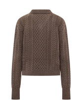 DES PHEMMES - Des Phemmes sweater with crystals - Brown - LIDIASHOPPING® - Official Website
