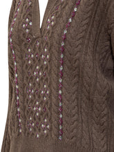DES PHEMMES - Des Phemmes sweater with crystals - Brown - LIDIASHOPPING® - Official Website