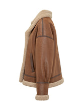 BULLY - Giacca Aviator Bully in Pelle Marrone con Shearling - Marrone | Lidia Shopping ® | Official Website
