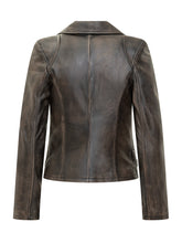 SWORD - Sword Black Leather Biker Jacket - Brown - LIDIASHOPPING® - Official Website