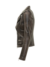 SWORD - Sword Black Leather Biker Jacket - Brown - LIDIASHOPPING® - Official Website