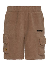 BARROW - Barrow Shorts Cargo in Pile Beige con Logo - Marrone - LIDIASHOPPING® - Official Website