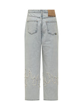 BARROW - Jeans Chiaro con Ricami di Perline Barrow - Blu - LIDIASHOPPING® - Official Website