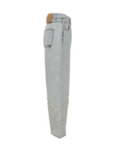 BARROW - Jeans Chiaro con Ricami di Perline Barrow - Blu - LIDIASHOPPING® - Official Website
