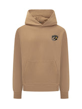 BARROW - Felpa Cappuccio Beige Logo Ricamato Barrow - Marrone - LIDIASHOPPING® - Official Website