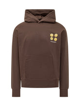 BARROW - Felpa Marrone con Cappuccio e Stampa Smiley Barrow - Marrone - LIDIASHOPPING® - Official Website