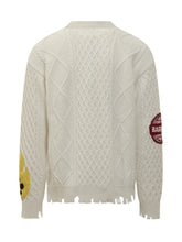 BARROW - Barrow White Sweater with Embroidered Patches - White - LIDIASHOPPING® - Official Website