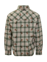 BARROW - Barrow Green Checked Shirt with Teddy Print - Green - LIDIASHOPPING® - Official Website