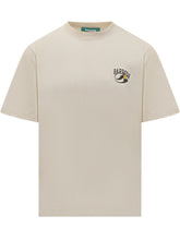 BARROW - Barrow T-shirt Beige con Logo Curvo ed Emoji - Bianco - LIDIASHOPPING® - Official Website