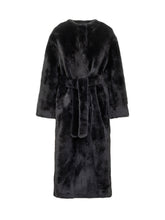 VALENTINI 1972 - Valentini Long Fur Coat with Belt - Blue | Lidia Shopping ® | Official Website