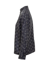 TORY BURCH - Tory Burch Camicia in Seta con Monogramma - Blu | Lidia Shopping | Official Website