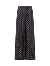 TORY BURCH - Tory Burch Palazzo Pants with Monogram - Blue - LIDIASHOPPING® - Official Website