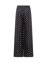 TORY BURCH - Tory Burch Palazzo Pants with Monogram - Blue - LIDIASHOPPING® - Official Website