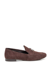 TORY BURCH - Tory Burch Brown Suede Loafers with Logo - Brown - LIDIASHOPPING® - Official Website
