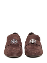 TORY BURCH - Tory Burch Brown Suede Loafers with Logo - Brown - LIDIASHOPPING® - Official Website