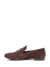 TORY BURCH - Tory Burch Brown Suede Loafers with Logo - Brown - LIDIASHOPPING® - Official Website