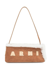 MARNI - Borsa In Shearling E Camoscio Marrone Marni - Marrone - LIDIASHOPPING® - Official Website