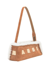 MARNI - Borsa In Shearling E Camoscio Marrone Marni - Marrone - LIDIASHOPPING® - Official Website