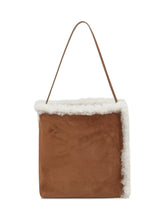 MARNI - Marni Brown Suede Tote Bag with Shearling Trim - Brown | Lidia Shopping ® | Official Website