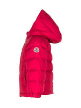 MONCLER KIDS - Moncler Kids Pink Down Jacket with Hood - Red | Lidia Shopping ® | Official Website