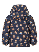 MONCLER KIDS - Moncler Kids Giacca Piumino con Orsetti - Blu | Lidia Shopping ® | Official Website