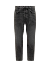 AMISH - Amish Jeans Neri Dritti in Denim Vintage - Nero - LIDIASHOPPING® - Official Website