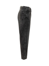AMISH - Amish Jeans Neri Dritti in Denim Vintage - Nero - LIDIASHOPPING® - Official Website