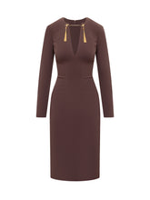 ELISABETTA FRANCHI - Elisabetta Franchi Abito con Dettagli Gioiello - Rosso - LIDIASHOPPING® - Official Website