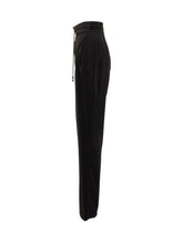 ELISABETTA FRANCHI - Elisabetta Franchi Pants with Drawstring and Slits - Black | Lidia Shopping | Official Website
