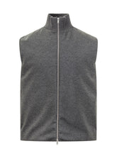 JIL SANDER - Gilet Grigio in Lana con Zip Jil Sander - Grigio - LIDIASHOPPING® - Official Website