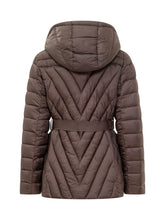 MICHAEL MICHAEL KORS - Michael Kors Piumino Marrone con Cintura e Collo in Pelliccia - Marrone | Lidia Shopping | Official Website