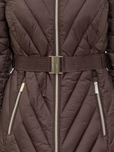 MICHAEL MICHAEL KORS - Michael Kors Piumino Marrone con Cintura e Collo in Pelliccia - Marrone | Lidia Shopping | Official Website