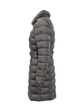 MICHAEL MICHAEL KORS - Michael Kors Long Grey Down Coat with Belt and Fur Collar - Grey - LIDIASHOPPING® - Official Website