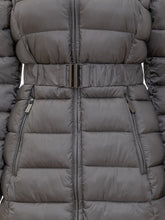 MICHAEL MICHAEL KORS - Michael Kors Long Grey Down Coat with Belt and Fur Collar - Grey - LIDIASHOPPING® - Official Website
