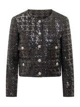 MICHAEL MICHAEL KORS - Giacca in Tweed con Paillettes Michael Kors - Nero | Lidia Shopping ® | Official Website