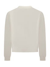 CASABLANCA - Casablanca Maglione Bianco con Ricamo Logo e Fiori - Bianco - LIDIASHOPPING® - Official Website