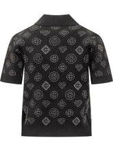 CASABLANCA - Casablanca Polo in Maglia con Motivo Monogram - Nero | Lidia Shopping | Official Website