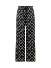 CASABLANCA - Casablanca Silk Pants with Monogram Print - Black - LIDIASHOPPING® - Official Website