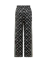 CASABLANCA - Casablanca Silk Pants with Monogram Print - Black - LIDIASHOPPING® - Official Website