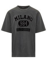 DOLCE & GABBANA - Dolce & Gabbana T-Shirt con Stampa Milano 984 - Nero - LIDIASHOPPING® - Official Website