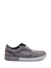 DOLCE & GABBANA - Dolce & Gabbana Vit Beck Grey Leather Sneakers - Grey - LIDIASHOPPING® - Official Website