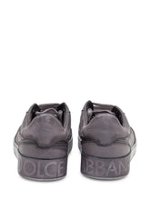 DOLCE & GABBANA - Dolce & Gabbana Vit Beck Grey Leather Sneakers - Grey - LIDIASHOPPING® - Official Website